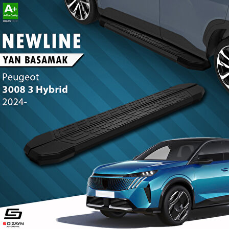 S-Dizayn Peugeot 3008 3 Hybrid NewLine Siyah Yan Basamak 183 Cm 2024 Üzeri A+ Kalite