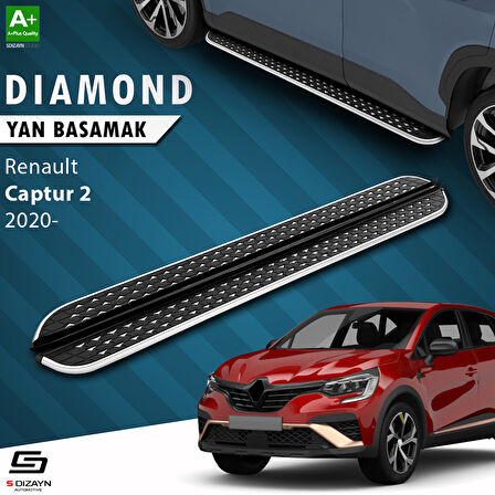 S-Dizayn Renault Captur 2 Diamond Krom Yan Basamak 183 Cm 2020 Üzeri A+ Kalite