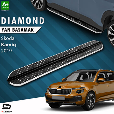 S-Dizayn Skoda Kamiq Diamond Krom Yan Basamak 183 Cm 2019 Üzeri A+ Kalite