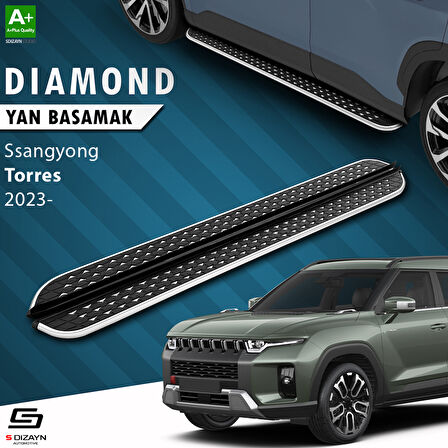 S-Dizayn Ssangyong Torres Diamond Krom Yan Basamak 183 Cm 2023 Üzeri A+ Kalite