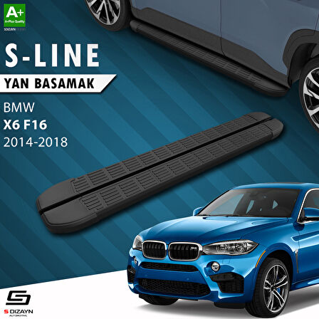 S-Dizayn Bmw X6 F16 S-Line Siyah Yan Basamak 193 Cm 2014-2018 A+ Kalite