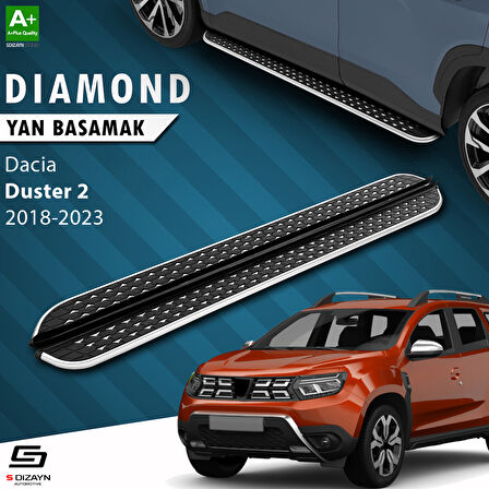 S-Dizayn Dacia Duster 2 Diamond Krom Yan Basamak 183 Cm 2018-2023 A+ Kalite