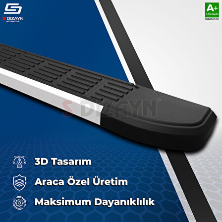 S-Dizayn Fiat Scudo 3 Kısa Şase S-Line Aluminyum Yan Basamak 213 Cm 2020 Üzeri A+ Kalite