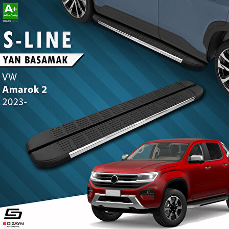S-Dizayn VW Amarok 2 S-Line Krom Yan Basamak 203 Cm 2023 Üzeri A+ Kalite
