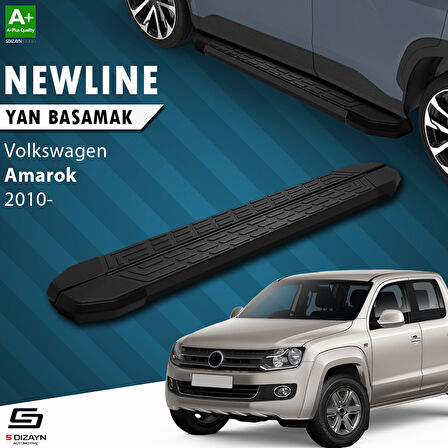 S-Dizayn VW Amarok NewLine Siyah Yan Basamak 203 Cm 2010-2023 A+ Kalite