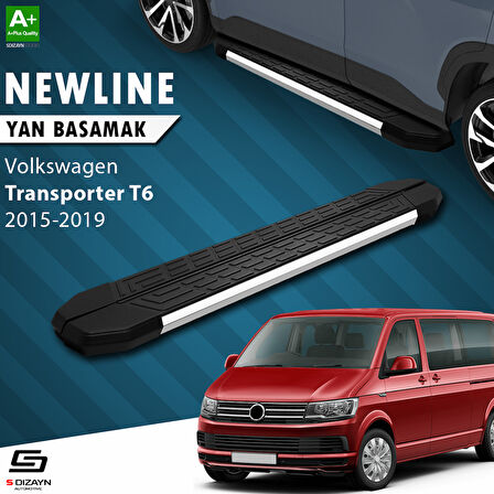 S-Dizayn VW Transporter T6 Kısa Şase NewLine Krom Yan Basamak 213 Cm 2015-2019 A+ Kalite