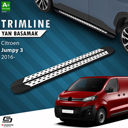 S-Dizayn Citroen Jumpy 3 Kısa Şase TrimLine Gri Yan Basamak 213 Cm 2016 Üzeri A+ Kalite