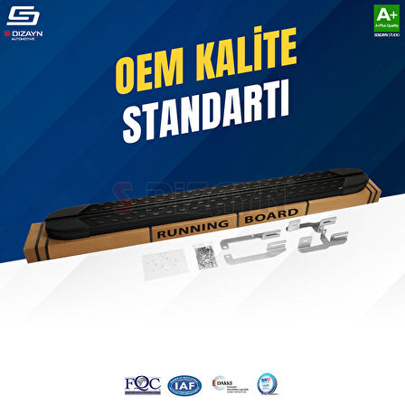 S-Dizayn Citroen Jumpy 3 Kısa Şase TrimLine Siyah Yan Basamak 213 Cm 2016 Üzeri