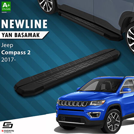 S-Dizayn Jeep Compass 2 NewLine Siyah Yan Basamak 173 Cm 2017 Üzeri A+ Kalite