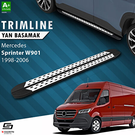 S-Dizayn Mercedes Sprinter W901 Uzun Şase TrimLine Gri Yan Basamak 315 Cm 1998-2006 A+ Kalite