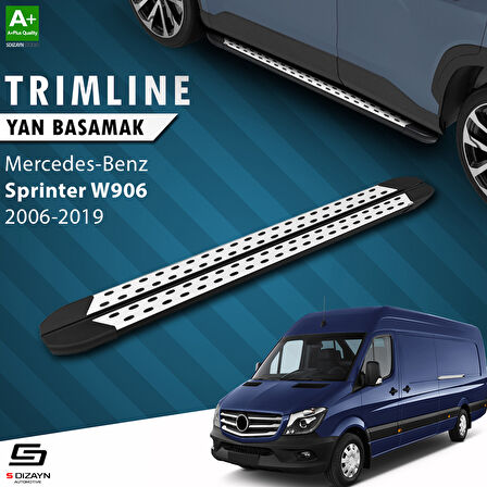 S-Dizayn Mercedes Sprinter W906 Kısa Şase TrimLine Gri Yan Basamak 265 Cm 2006-2019 A+ Kalite