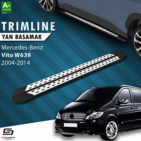 S-Dizayn Mercedes Vito W639 Kısa Şase TrimLine Gri Yan Basamak 238 Cm 2004-2014 A+ Kalite