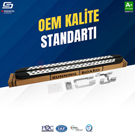 S-Dizayn VW Caddy 4 TrimLine Gri Yan Basamak 197 Cm 2020 Üzeri A+ Kalite