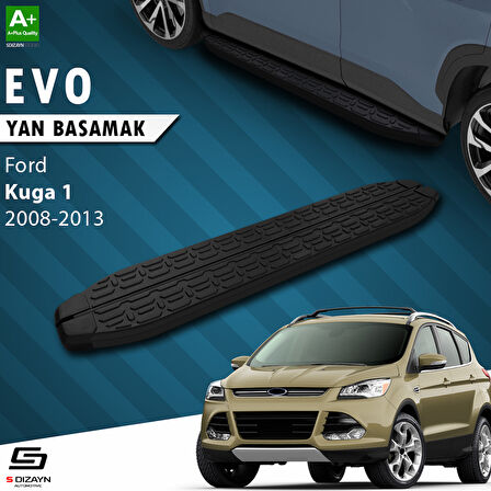 S-Dizayn Ford Kuga 1 Evo Siyah Yan Basamak 183 Cm 2008-2012 A+ Kalite