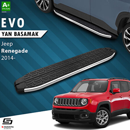 S-Dizayn Jeep Renegade Evo Krom Yan Basamak 173 Cm 2014 Üzeri A+ Kalite