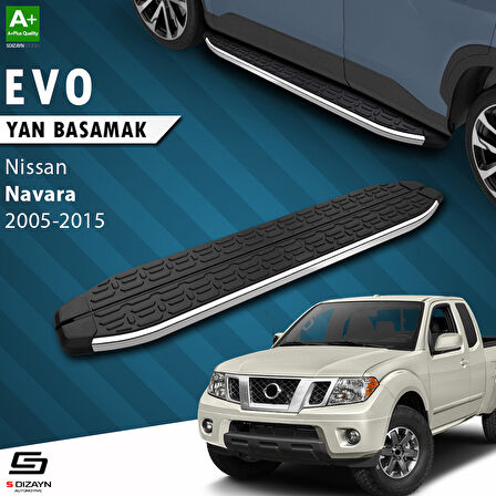 S-Dizayn Nissan Navara 2 Evo Krom Yan Basamak 203 Cm 2005-2015 A+ Kalite