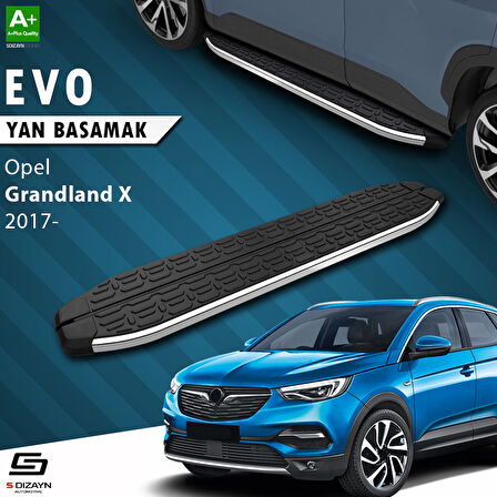 S-Dizayn Opel Grandland X Evo Krom Yan Basamak 183 Cm 2017-2024 A+ Kalite