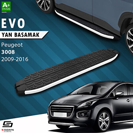 S-Dizayn Peugeot 3008 Evo Aluminyum Yan Basamak 183 Cm 2009-2016 A+ Kalite