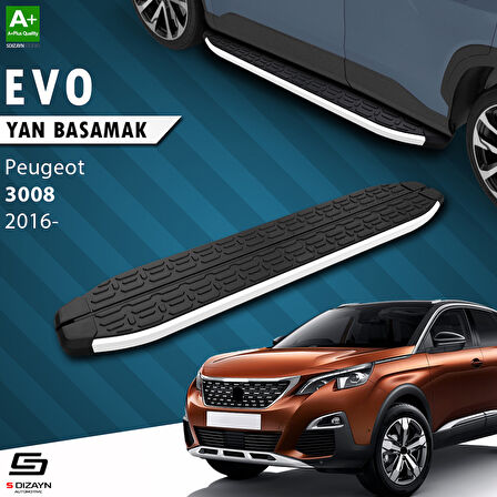 S-Dizayn Peugeot 3008 2 Evo Aluminyum Yan Basamak 183 Cm 2016-2023 A+ Kalite