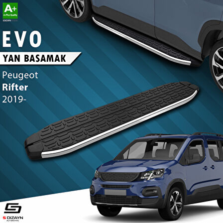 S-Dizayn Peugeot Rifter Evo Krom Yan Basamak 203 Cm 2019 Üzeri A+ Kalite