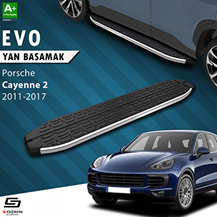 S-Dizayn Porsche Cayenne 2 Evo Krom Yan Basamak 193 Cm 2011-2017 A+ Kalite