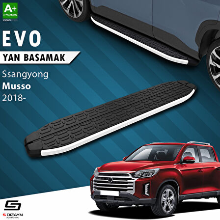 S-Dizayn Ssangyong Musso Evo Aluminyum Yan Basamak 203 Cm 2018 Üzeri A+ Kalite