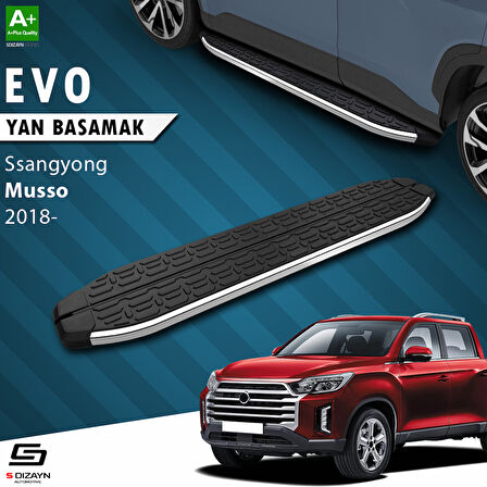 S-Dizayn Ssangyong Musso Evo Krom Yan Basamak 203 Cm 2018 Üzeri A+ Kalite
