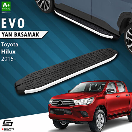 S-Dizayn Toyota Hilux 8 Evo Aluminyum Yan Basamak 203 Cm 2015 Üzeri A+ Kalite