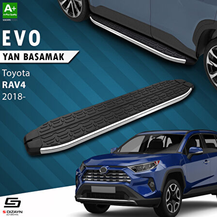 S-Dizayn Toyota RAV 4 5 Evo Krom Yan Basamak 173 Cm 2018 Üzeri A+ Kalite