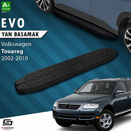 S-Dizayn VW Touareg Evo Siyah Yan Basamak 193 Cm 2002-2010 A+ Kalite