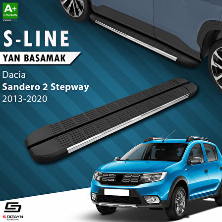S-Dizayn Dacia Sandero 2 Stepway S-Line Krom Yan Basamak 173 Cm 2013-2020 A+ Kalite