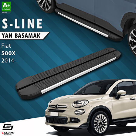 S-Dizayn Fiat 500X S-Line Aluminyum Yan Basamak 173 Cm 2014 Üzeri A+ Kalite