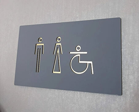 Modern Avantgarde Serisi WC Yönlendirme Levhası