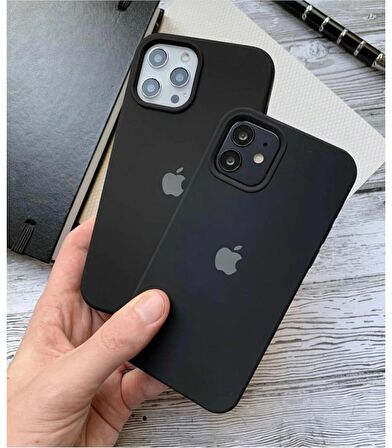 İphone 14 Pro İthal İçi Kadife Süet Logolu Silikon Yüksek Kalite Silinebilir Lansman Kılıf