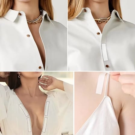 Buffer® Şeffaf Elbise ve Kıyafetler Için Çift Taraflı Giysi Sabitleme Dekolte Kapatıcı Bant