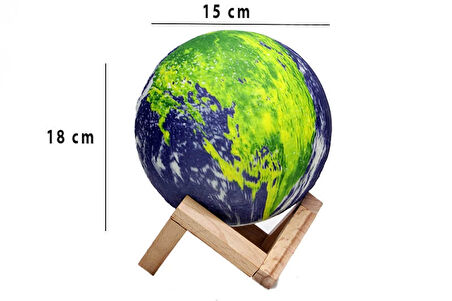 Yerküre Renkli Kumandalı 15 Cm