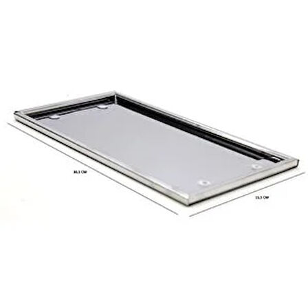 PASLANMAZ KROM PLAKALIK KARE 1 ADET