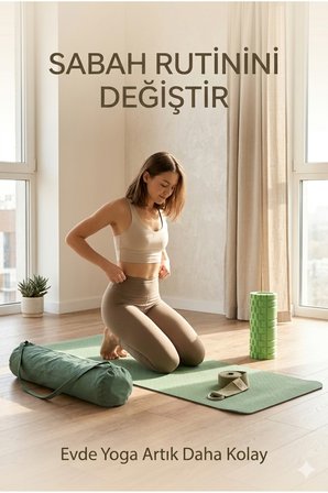 Evde Yoga Premium Seti – Yoga Matı, Mat Çantası, Yoga Kemeri ve Foam Roller İçeren Başlangıç Yoga ve Pilates Seti