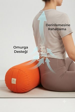 6'lı Yoga Meditasyon Seti Zafu Bolster Battaniye Kemer Roller