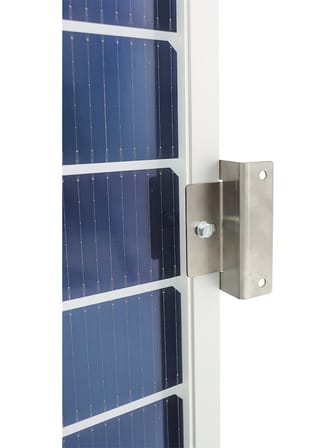 Goboenergy Tiny House ve Karavan Solar Panel Tutucu Paslanmaz Çelik Gümüş