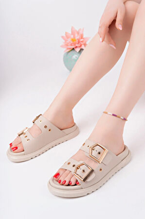 Ortopedik Kadın Terlik - Bej