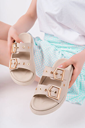 Ortopedik Kadın Terlik - Bej