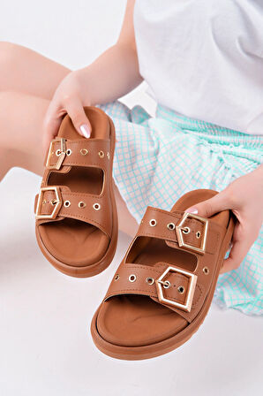 Ortopedik Kadın Terlik - Kahverengi