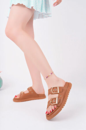 Ortopedik Kadın Terlik - Kahverengi