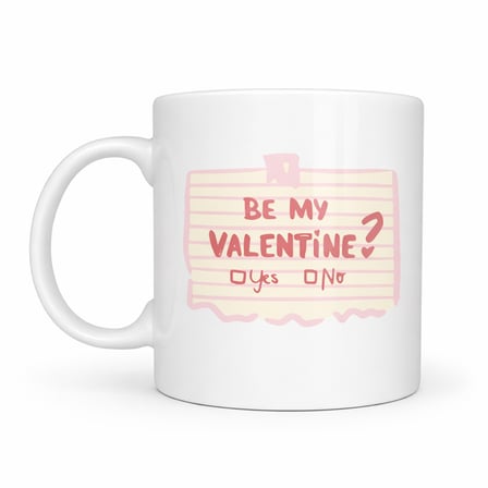 Be My Valentine Porselen Kupa – Model 8 Sevgiliye Özel Romantik Tasarım