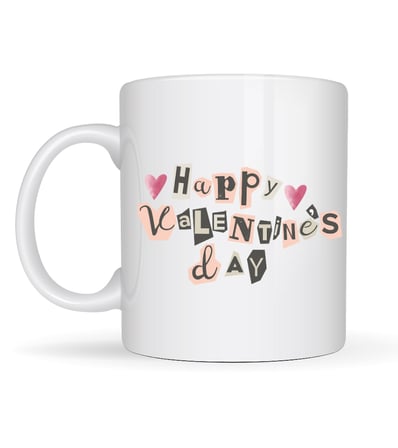 Happy Valentine’s Day Porselen Kupa – Model 1 Sevgililer Günü Hediyesi