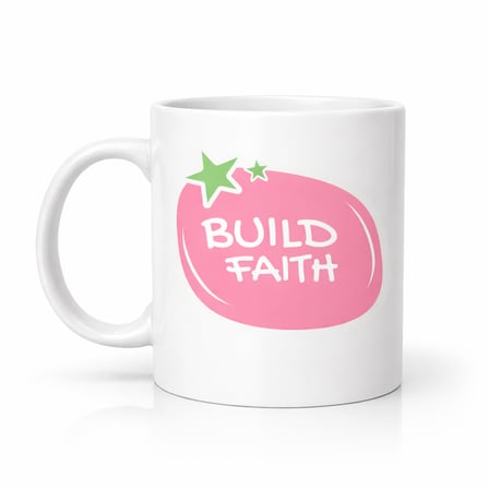 Build Faith "UMUDUNU İNŞA ET" Yazılı Porselen Kupa MODEL 151 – Motivasyon Temalı, Kahve & Çay Kupası – Hediye Seçeneği