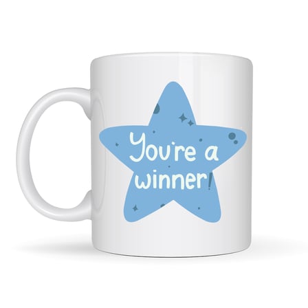 You’re a Winner "SEN BAŞARDIN , KAZANANSIN" Yazılı Porselen Kupa MODEL 153 – Motivasyon Temalı, Özel Tasarım Kahve & Çay Kupası