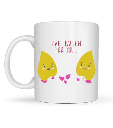 Model 29 – I’ve Fallen For You Yazılı Sevimli Aşk Temalı Porselen Kupa