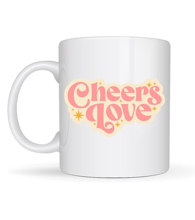 Cheers Love Kupa – Model 31 - Sevimli Tasarım, Sıcacık Kahve Keyfi - Özel Tasarım Porselen Kupa